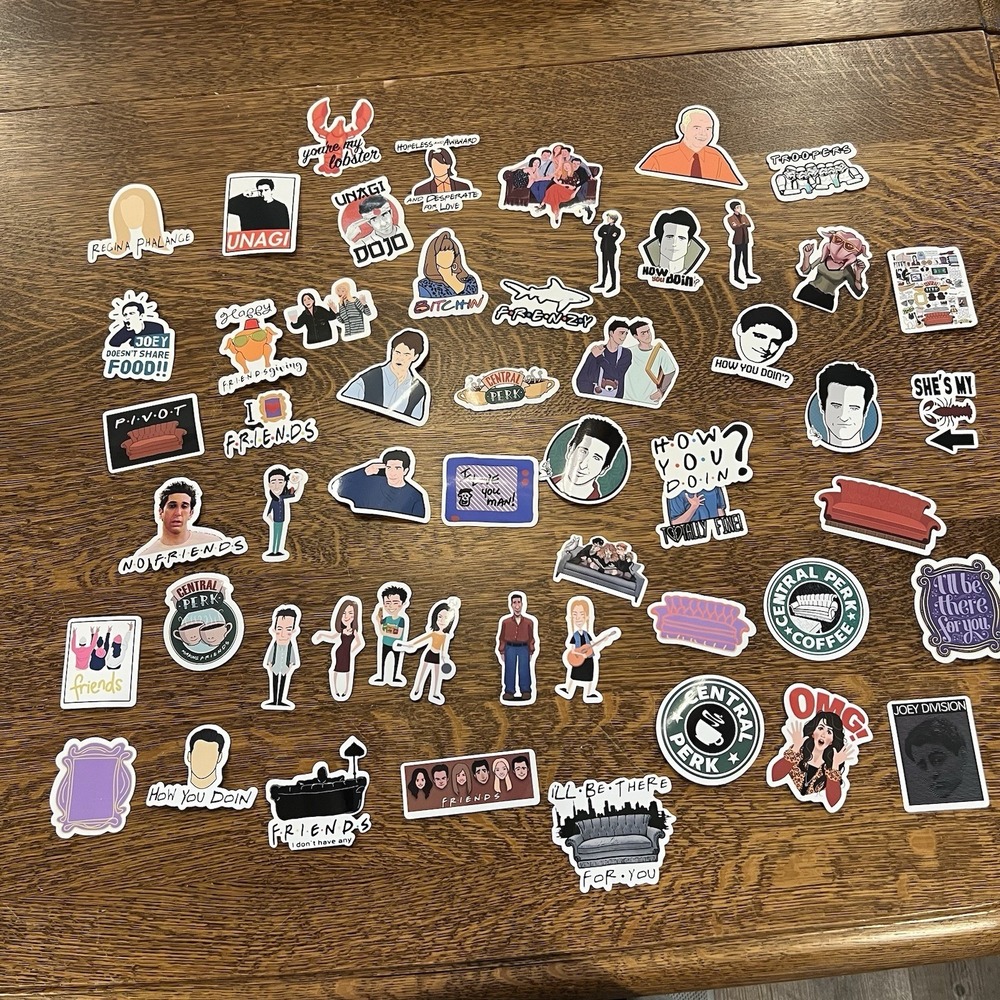 45+Pcs Friends Sticker for Adults Teens‎ Girls Scrapbooking Water Bottles